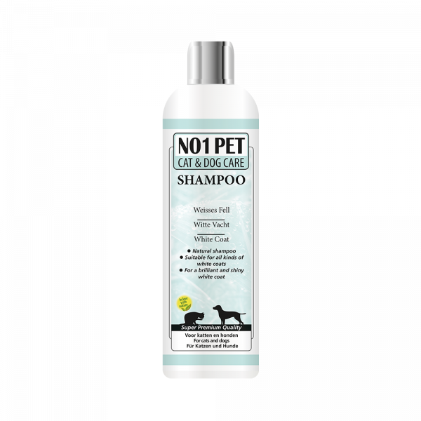 White Coat Shampoo für kurz-, mittel- und langhaarige Hunde und Katzen mit weißem Fell