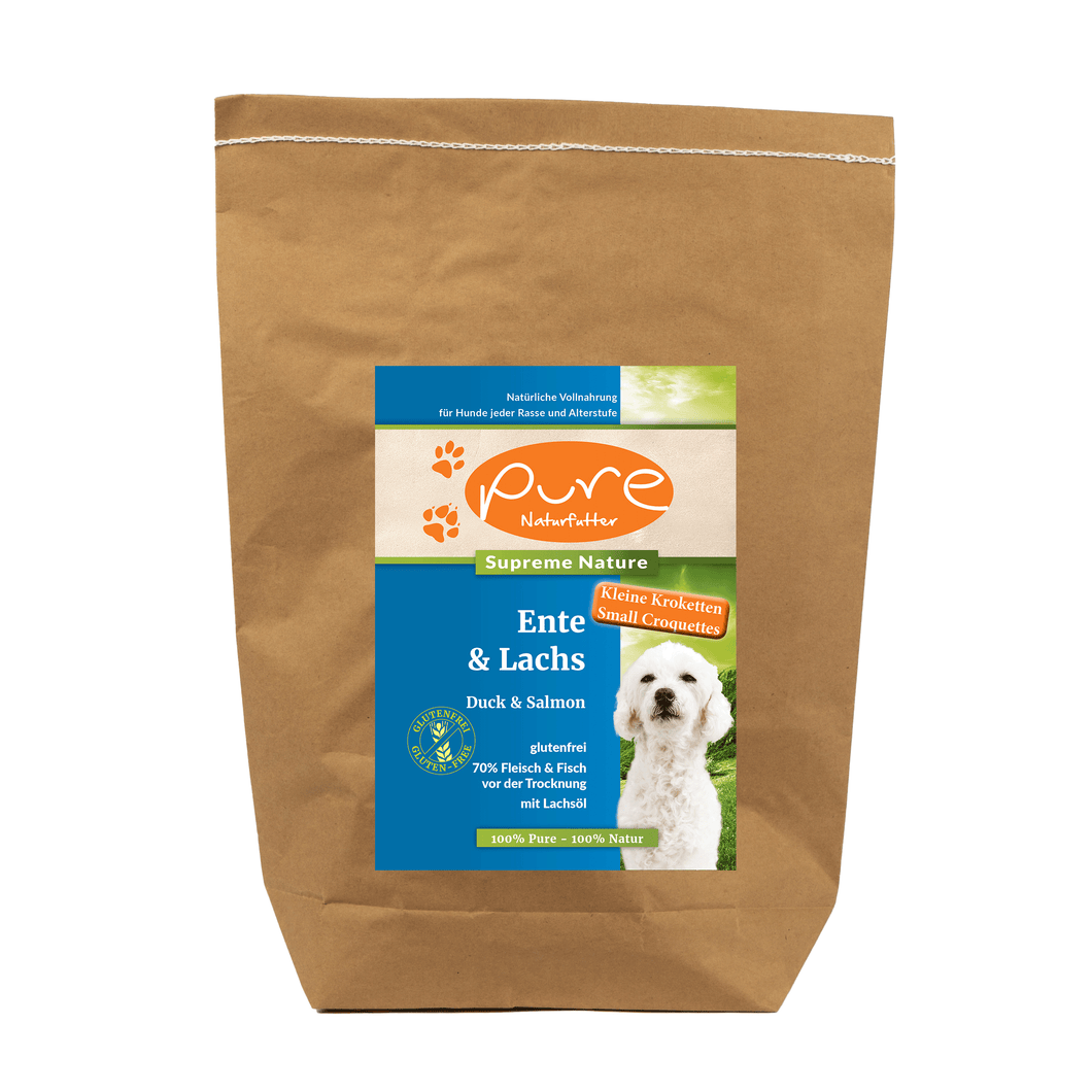 Pure Naturfutter Supreme Ente & Lachs KLEINE KROKETTETEN