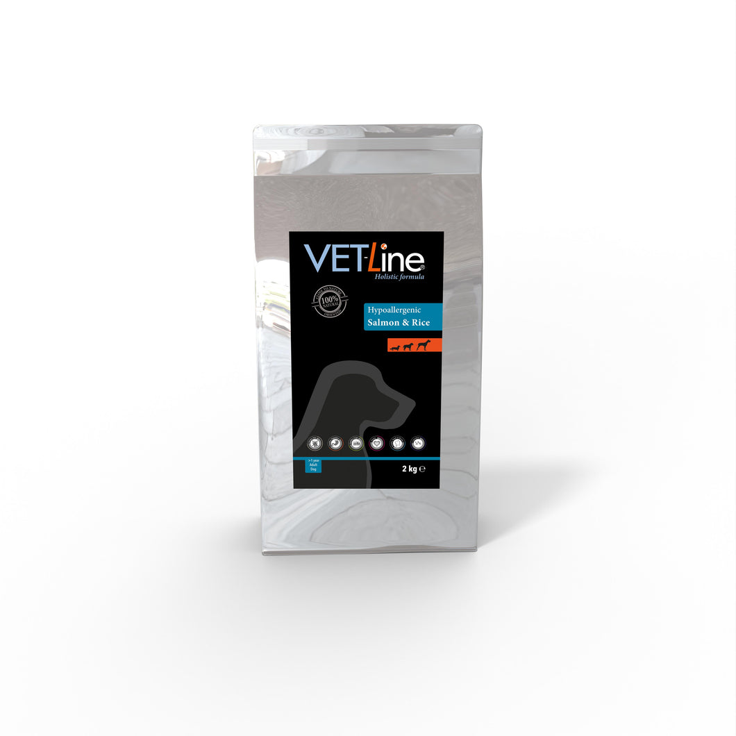 Vet-Line Hypoallergen, reich an Lachs & Reis